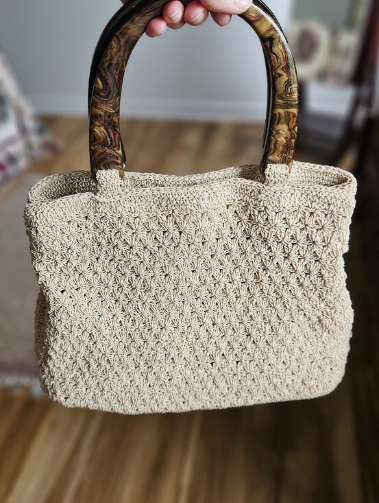 Handbags - Liz Claiborne Woven Tote With Chunky Handle